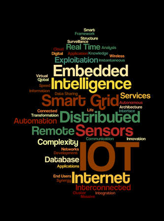 Internet of things word cloud(buzz words)の写真素材