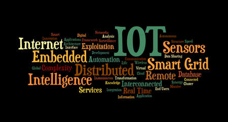 Internet of things word cloud(buzz words)の写真素材