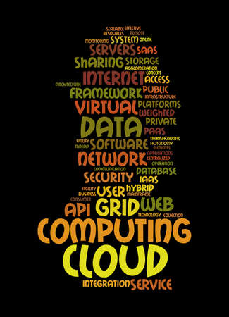Cloud Computing Word Cloudの写真素材