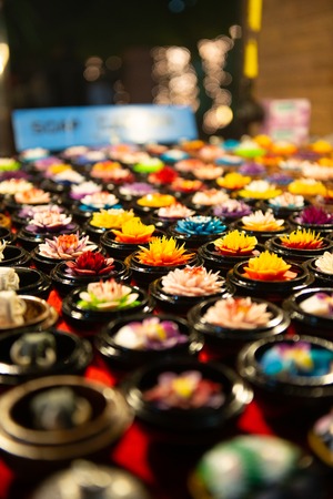 flowers made of soapの写真素材
