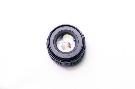 lens on a white backgroundの写真素材