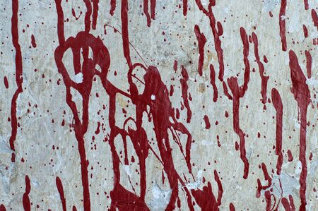 texture wall in drips of paintの写真素材