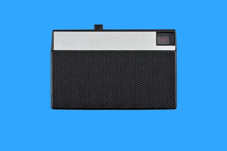 old camera on a blue background