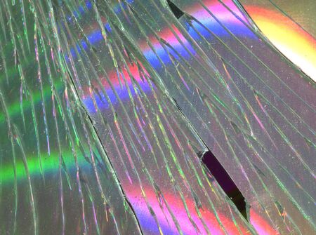 light coloured plastic in numerous cracks