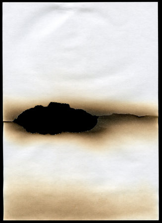 burnt paper texture yellow hueの写真素材