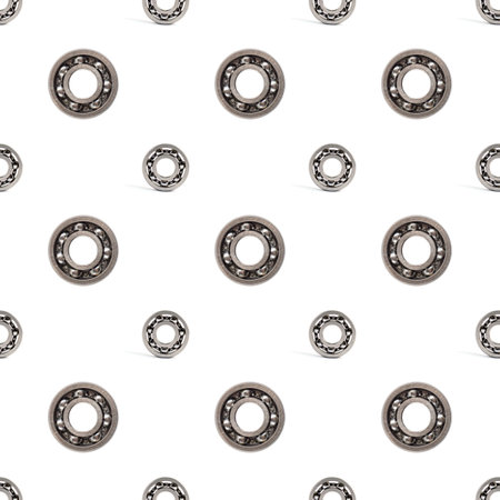 bearing seamless pattern on a white backgroundの写真素材