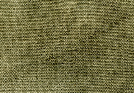 texture background of old canvas tarpaulin in green shade of colorの写真素材