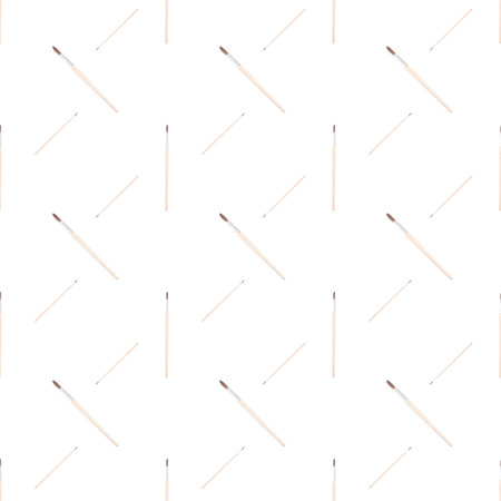 brush seamless pattern on white backgroundの写真素材
