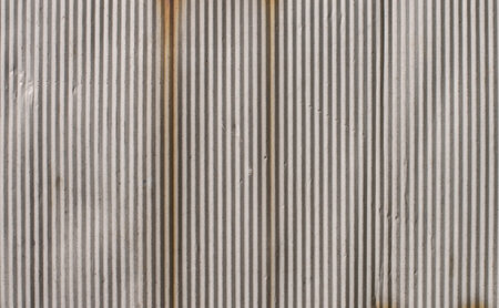 texture of old corrugated aluminum sheetの写真素材