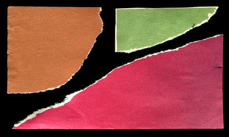 Old vintage torn paper textureの写真素材