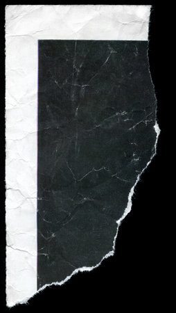 old vintage torn black paper textureの写真素材