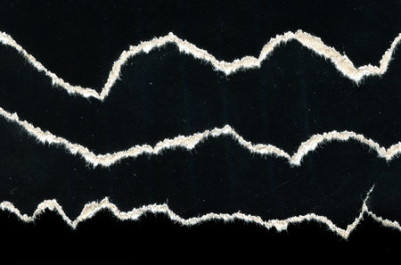 old vintage torn black paper textureの写真素材
