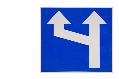 Road sign. Warning, widening on the wayの写真素材