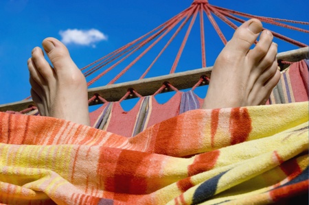 relaxation in the sunの写真素材