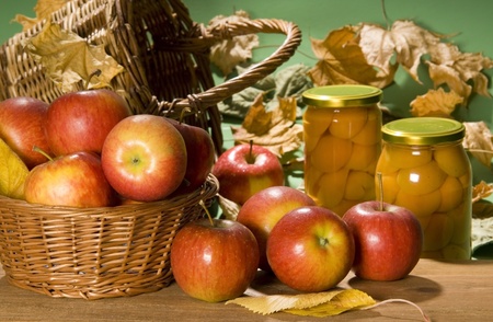 still life with applesの写真素材