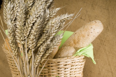 bread and wheatの写真素材
