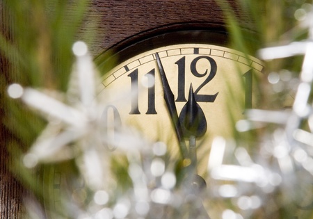 new year clockの写真素材