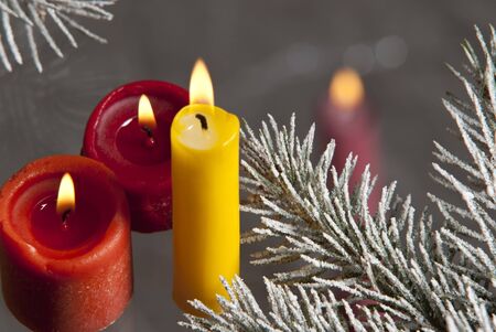 christmas candleの写真素材