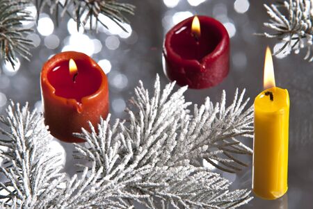 christmas candlesの写真素材