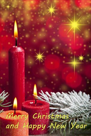 christmas candlesの写真素材