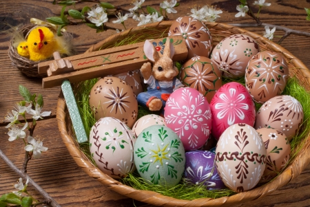 Easter eggsの写真素材