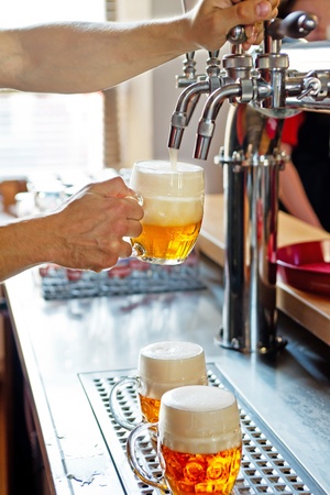 beer on tapの写真素材