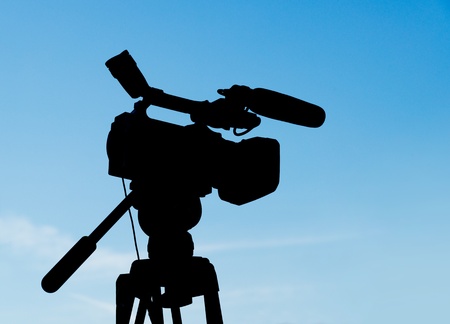 camera silhotteの写真素材