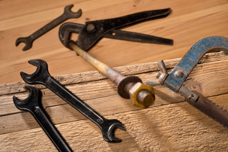 old tools in the workroomの写真素材