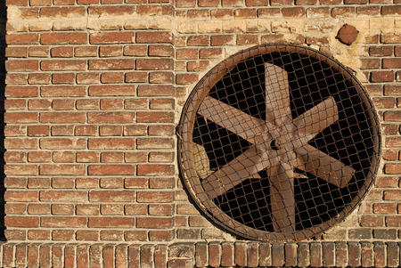  old barn with ventilatorの写真素材
