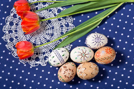 Painted Easter Eggsの写真素材