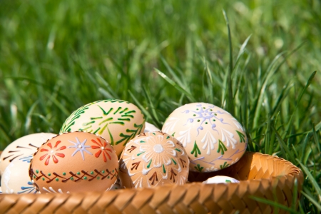 painted Easter eggs の写真素材