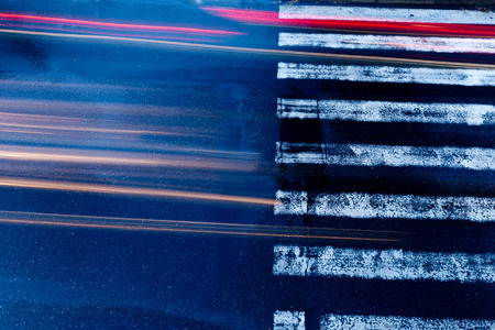 pedestrian crossing by night