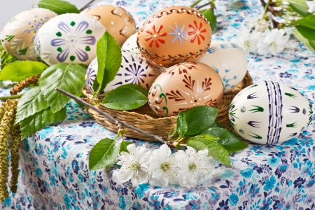Painted Easter Eggsの写真素材