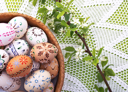 painted easter eggsの写真素材