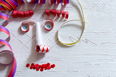a man face from colored carnivals decoration