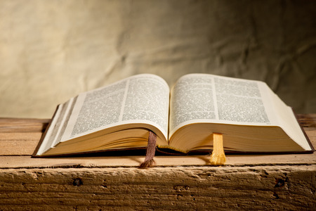  bible on the deskの写真素材