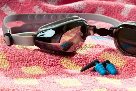 swimming glassesの写真素材
