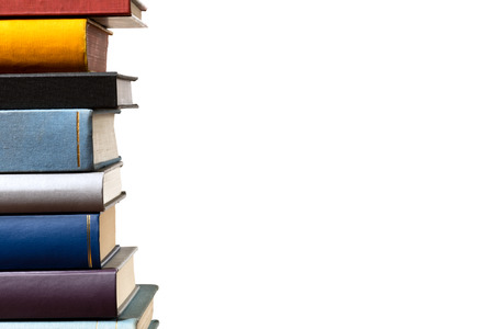 a detail of books in the bookshelfの写真素材