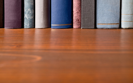a detail of books in the bookshelfの写真素材