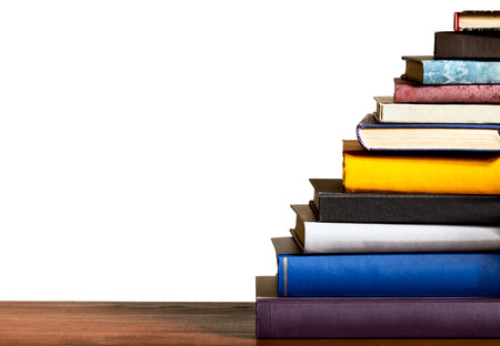 a detail of books in the bookshelfの写真素材