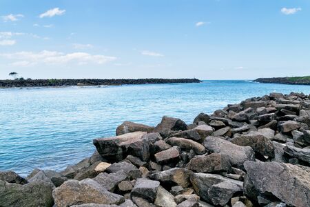 The mouth of Brunswick River in Australiaの写真素材