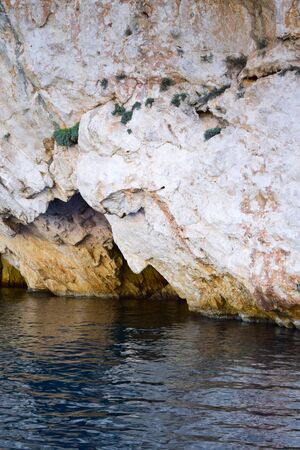 Head of Poseidon in Zakynthos island, Greeceの写真素材