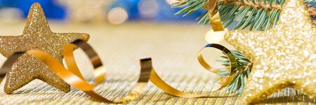 christmas decoration with detail of Christmas treeの写真素材