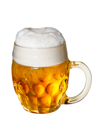 Beer glass isolated on the white backgroundの写真素材