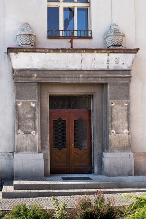 An entrance of an old houseの写真素材
