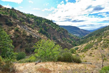 Hiking in Alpujarra in Spainの写真素材
