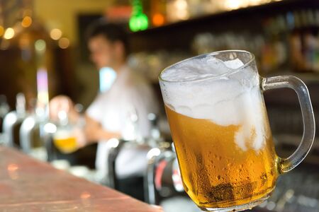 Draft beer in the pub.の写真素材