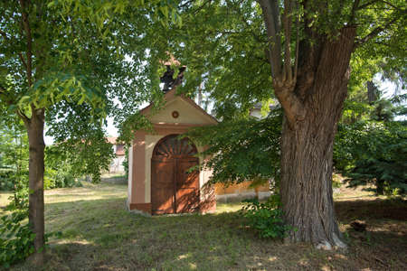 Chapel in Rvenice village. Czech Republic.の写真素材