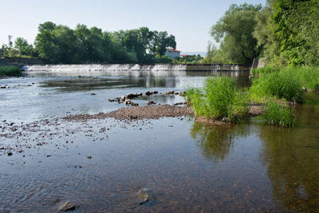 River Ohre in the summer. Czech Republic.