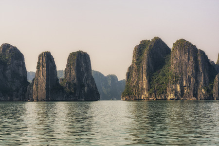 View over Halong bay in Vietnam.の写真素材